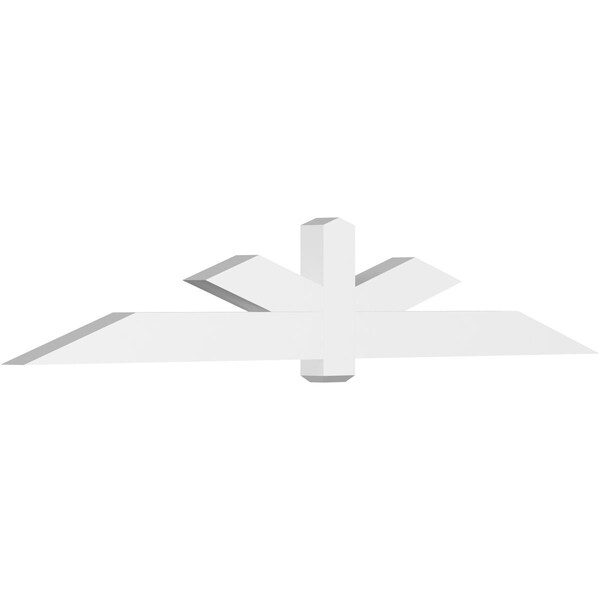 Ekena Millwork Kennewick Architectural Grade PVC Gable Bracket, 108"W x 18"H x 4"D x 6"F, 4/12 Pitch GBP108X18X0406KEN00 - main